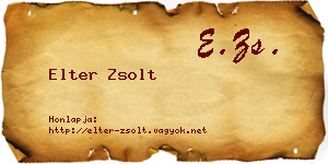 Elter Zsolt névjegykártya